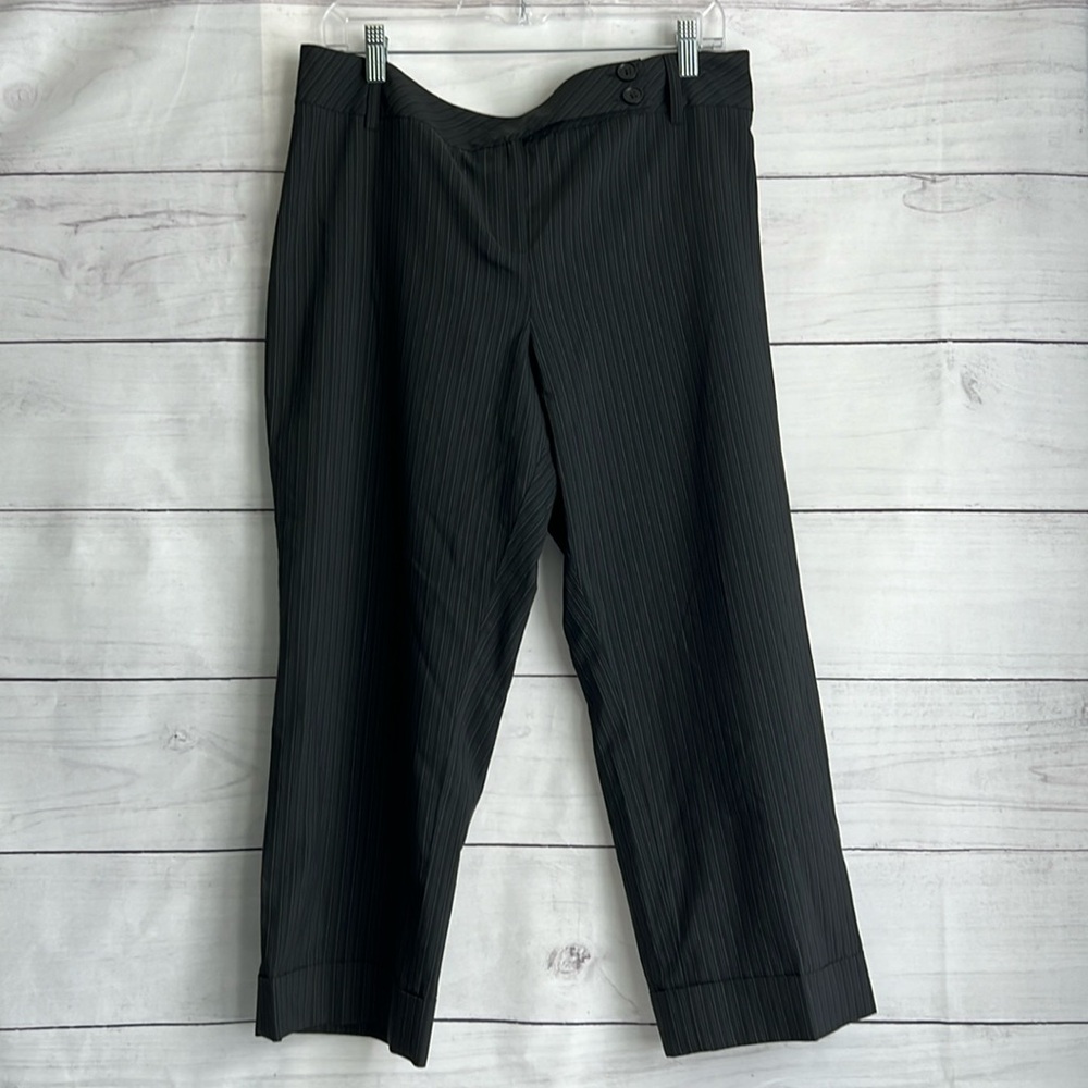 Loft Wide Leg Striped Capri Pants Business - SZ:14P